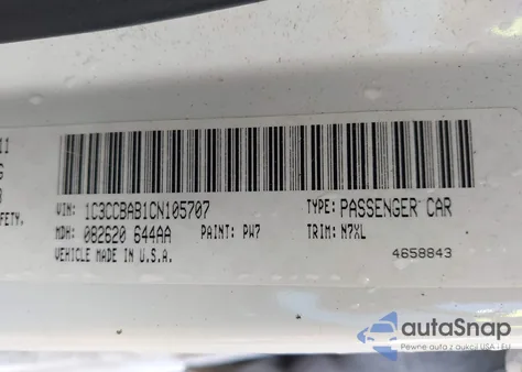 2012 Chrysler 200 Lx из США, поврежденный, VIN 1C3CCBAB1CN105707